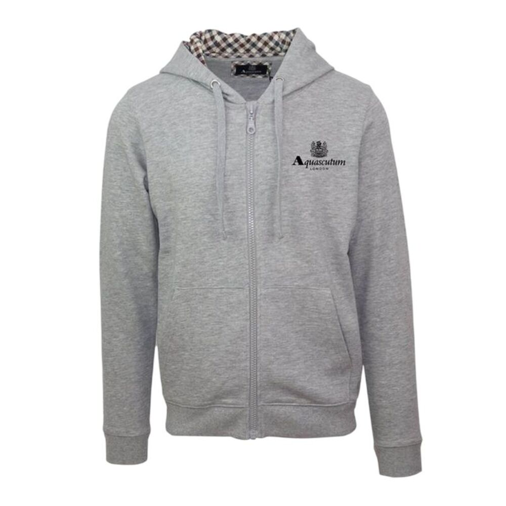 Aquascutum Mens Active Full Zip Hoodie / Gray